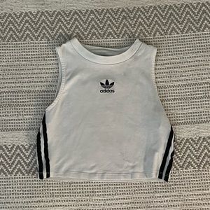 Adidas Women’s Crop Tank Top in White